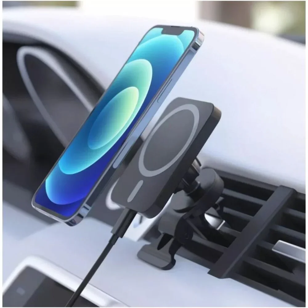 Just Wireless Magnetic Charging for MagSafe Charger Car Mount Black